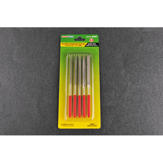 Trumpeter Assorted diamond files set (Grit size:150#) - f3x140mm [09965]