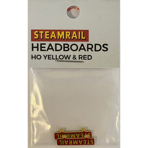 THE TRAIN GIRL HO Steamrail Headboards - Yellow & Red