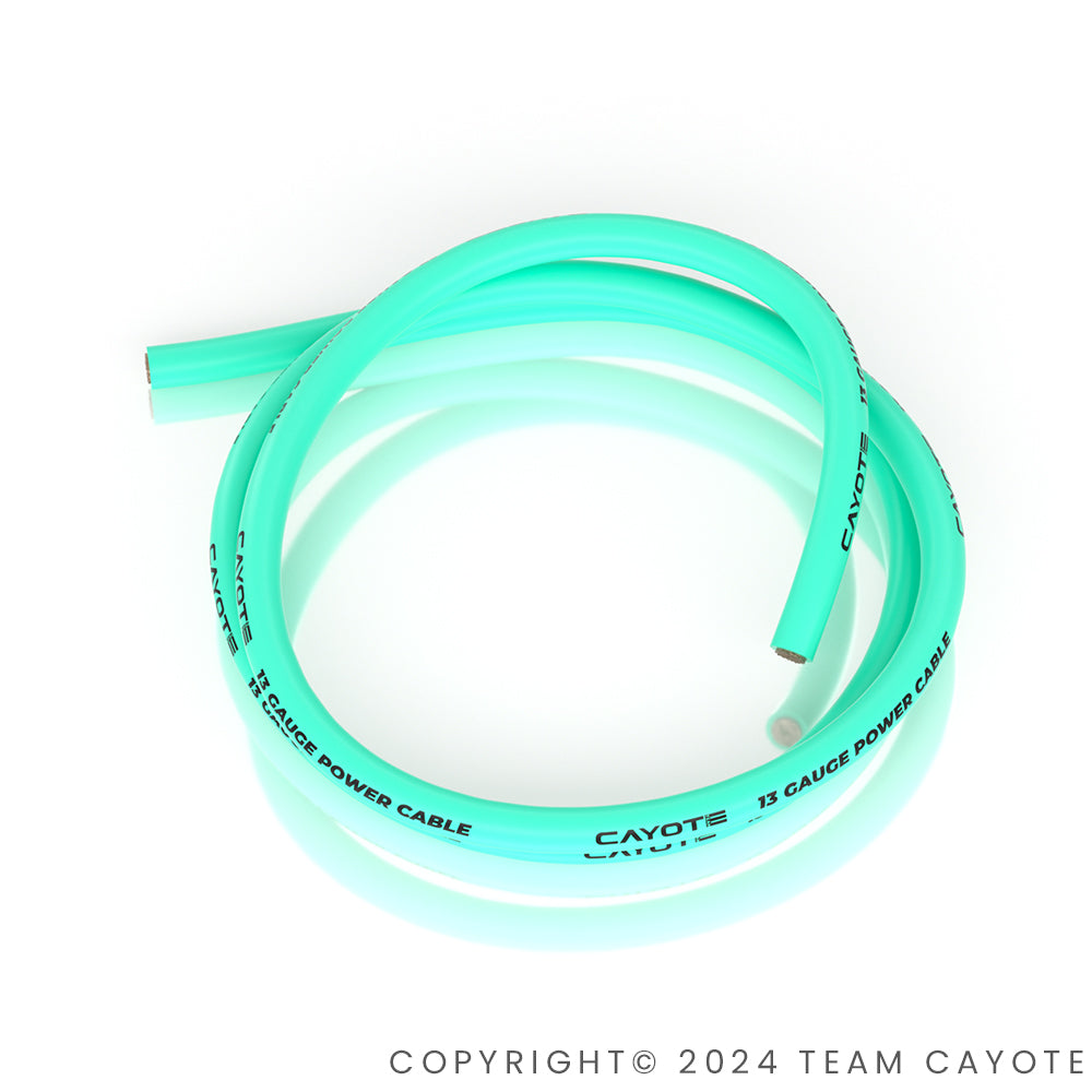 CAYOTE 11AWG Thin-Wall Silicone Wire(1 Meter), Aurora Green, 4.5mm OD Only
For CREST 8/ Crest 8 Evo
