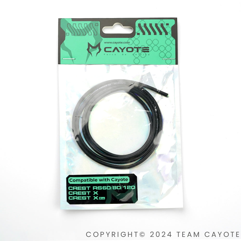 CAYOTE 13AWG Thin-Wall Silicone Wire(1 Meter), Black, 3.5mm OD Only
For CREST RS60/RS80/RS120/Crest X Evo