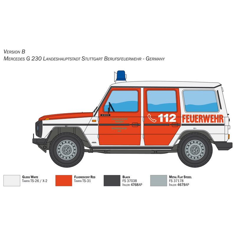 ITALERI 1/24 Mercedes G230 Feuerwehr