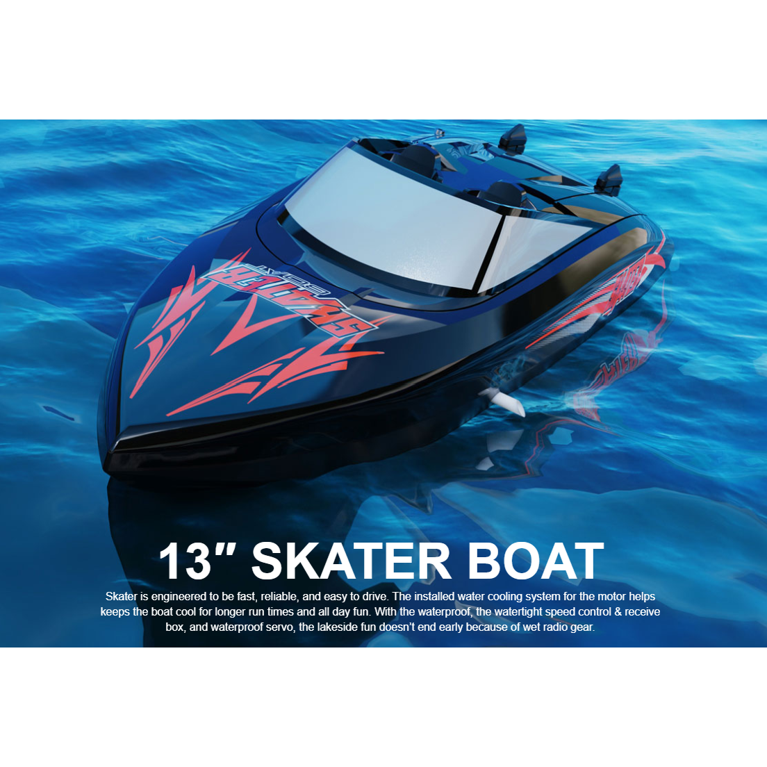 UDIRC RC Boat UDI034 2.4Ghz Skater Boat Black