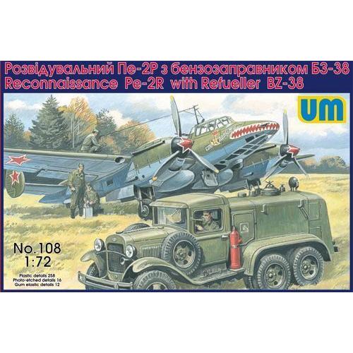 UM-MT 1/72 Reconnaissance Pe-2R with Refueller BZ-38 Plastic Model Kit