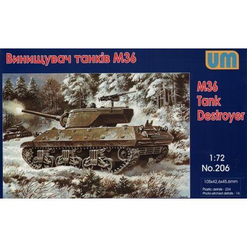 UM-MT 1/72 M36 Tank Destroyer Plastic Model Kit
