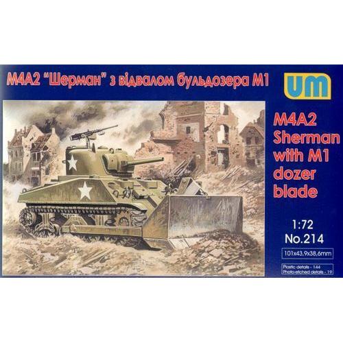 UM-MT 1/72 Tank M4?2 with M1 Dozer Blade Plastic Model Kit