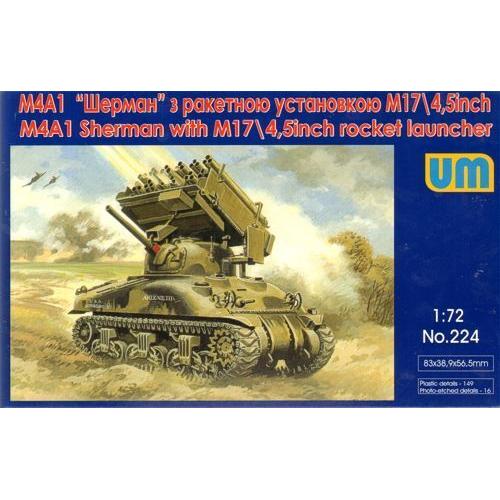 UM-MT 1/72 Tank M4?1 with M17/4.5inch rocket launcher Plastic Model Kit