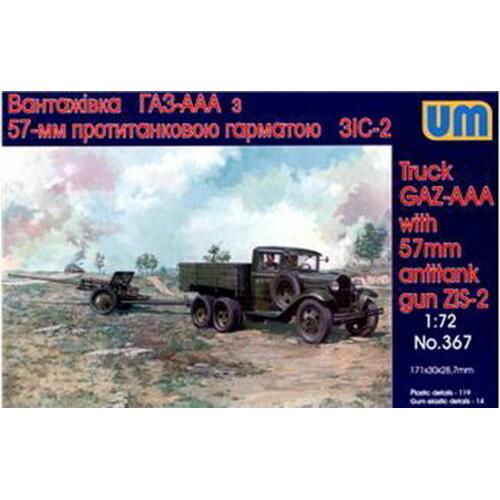 UM-MT 1/72 GAZ AAA truck w/ZIS-2 gun Plastic Model Kit