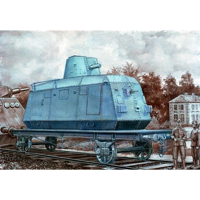 UM-MT 1/72 Armor.car DTR-casemate on railway Plastic Model Kit