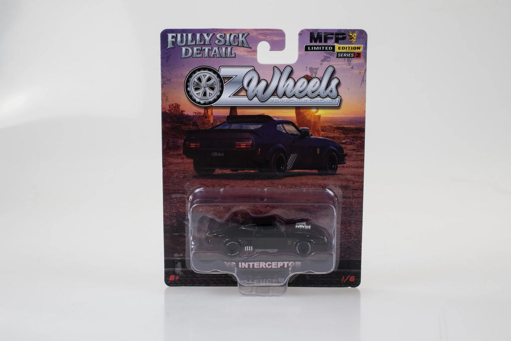 OZ LEGENDS 1/64 R3 Fully Sick Detail OZ Wheels - Ford XB Falcon - Black - Mad Max Interceptor