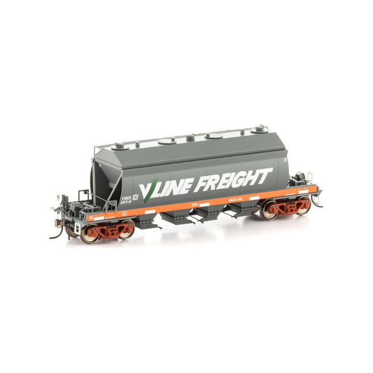 AUSCISION HO VHDX Dolomite Hopper, Orange/Grey with V/Line Freight Logos - 4 Car Pack