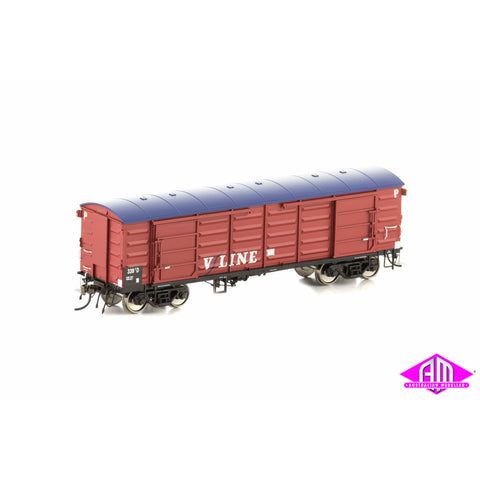 AUSCISION HO V/Line - Passenger MK1, Red/White/Blue with Bottom Stripes and V/Line Logo, Set N14