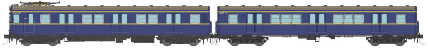 AUSCISION HO Harris VR Blue/Gold 1975-1988 Era, 3 Door Type 2 - 4 Car Set