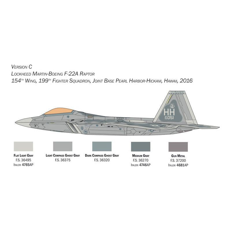 ITALERI 1/48 Lockheed Martin F-22 A Raptor