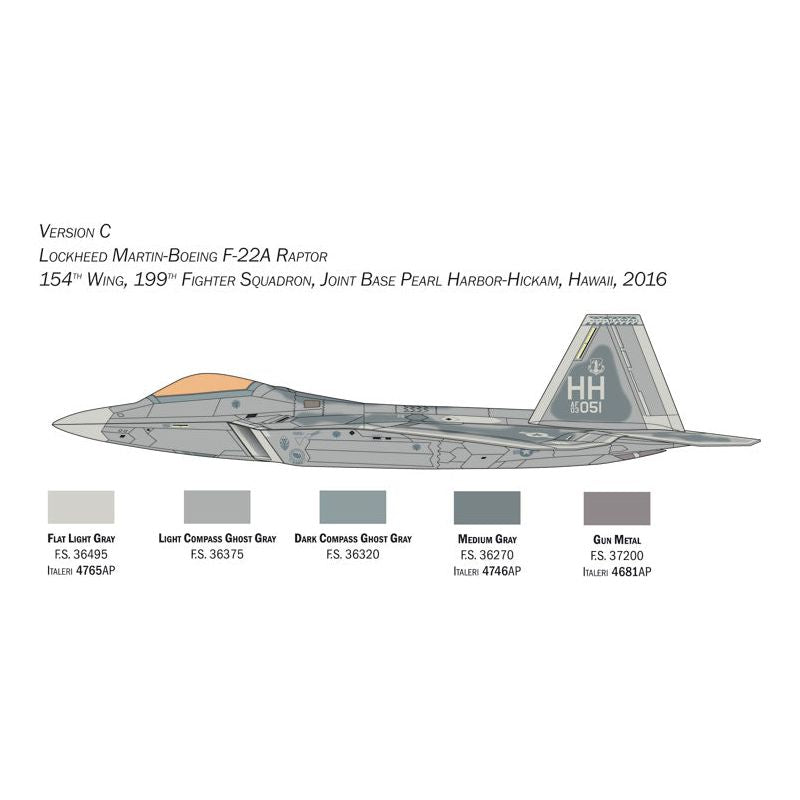ITALERI 1/48 Lockheed Martin F-22 A Raptor
