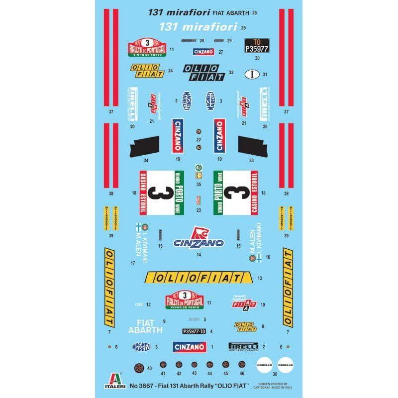 ITALERI 1/24 Fiat 131 Abarth Rally Olio Fiat