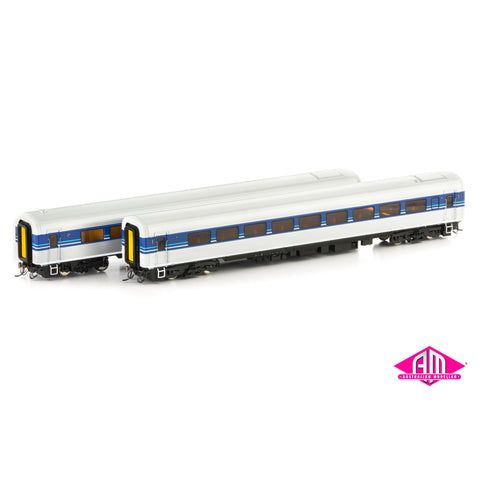AUSCISION HO SRA CountryLink XPT, Blue/Grey/White - 2 Car Add-on-Set