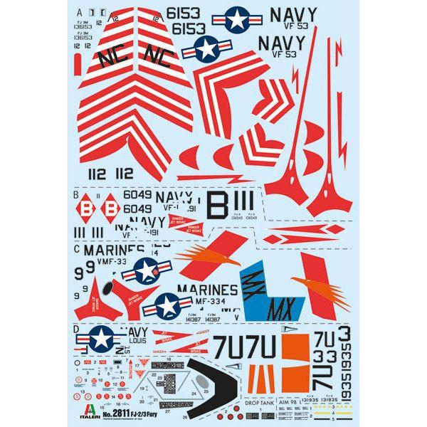 ITALERI 1/48 North American FJ-2/3 Fury with Super Decal Sh