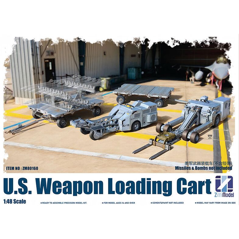 Zimi Model 1/48 U.S.Weapon Loading Cart Plastic Model Kit