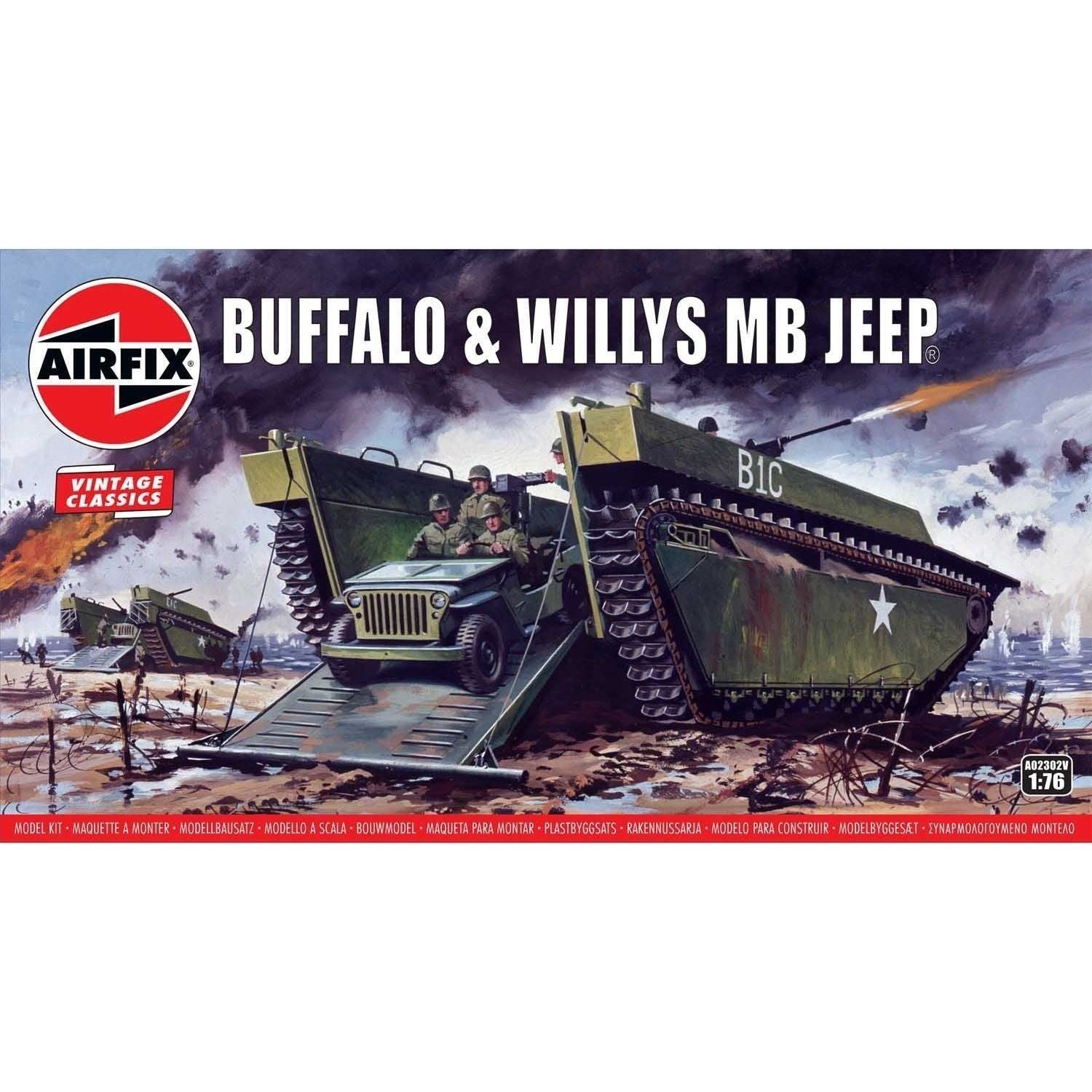 AIRFIX 1/72 Buffalo Amphibian LVT & Willys Jeep