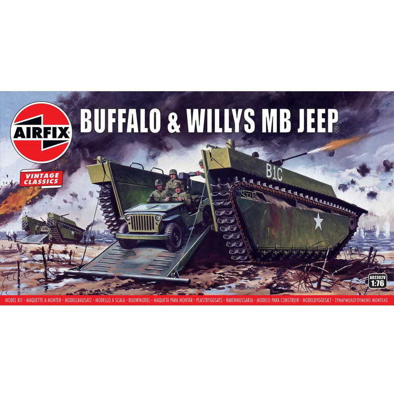 AIRFIX 1/72 Buffalo Amphibian LVT & Willys Jeep