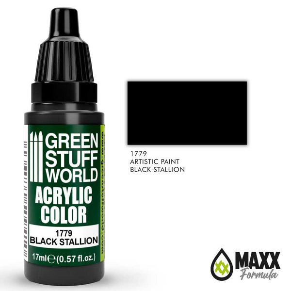 GREEN STUFF WORLD Acrylic Color - Black Stallion 17ml