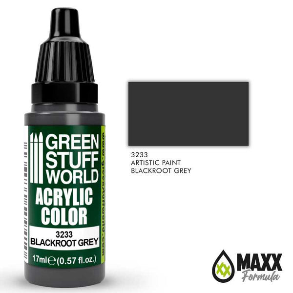GREEN STUFF WORLD Acrylic Color - Blackroot Grey 17ml