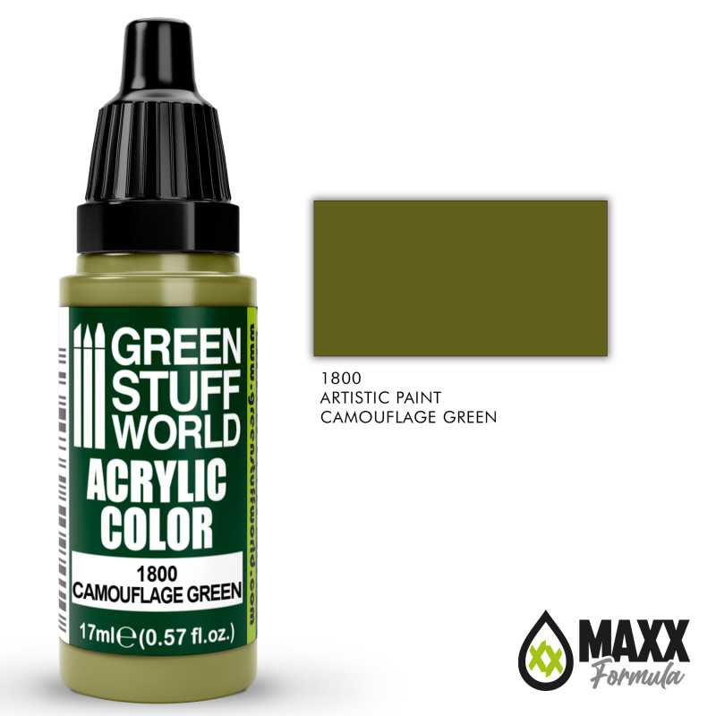 GREEN STUFF WORLD Acrylic Color - Camouflage Green 17ml
