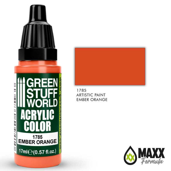 GREEN STUFF WORLD Acrylic Color - Ember Orange 17ml