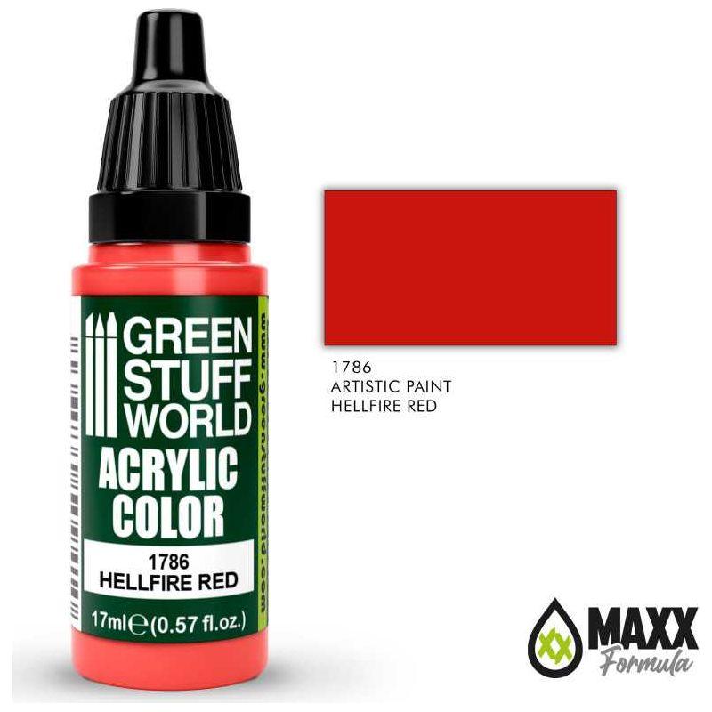 GREEN STUFF WORLD Acrylic Color - Hellfire Red 17ml