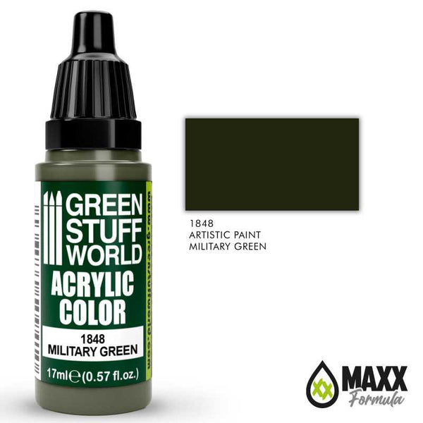 GREEN STUFF WORLD Acrylic Color - Military Green 17ml
