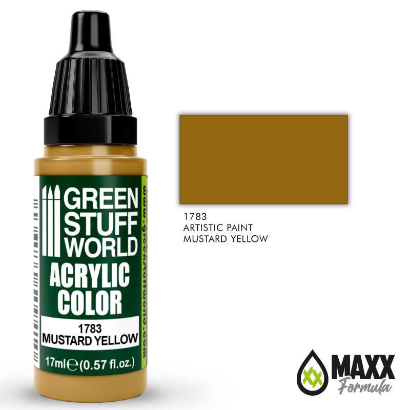 GREEN STUFF WORLD Acrylic Color - Mustard Yellow 17ml