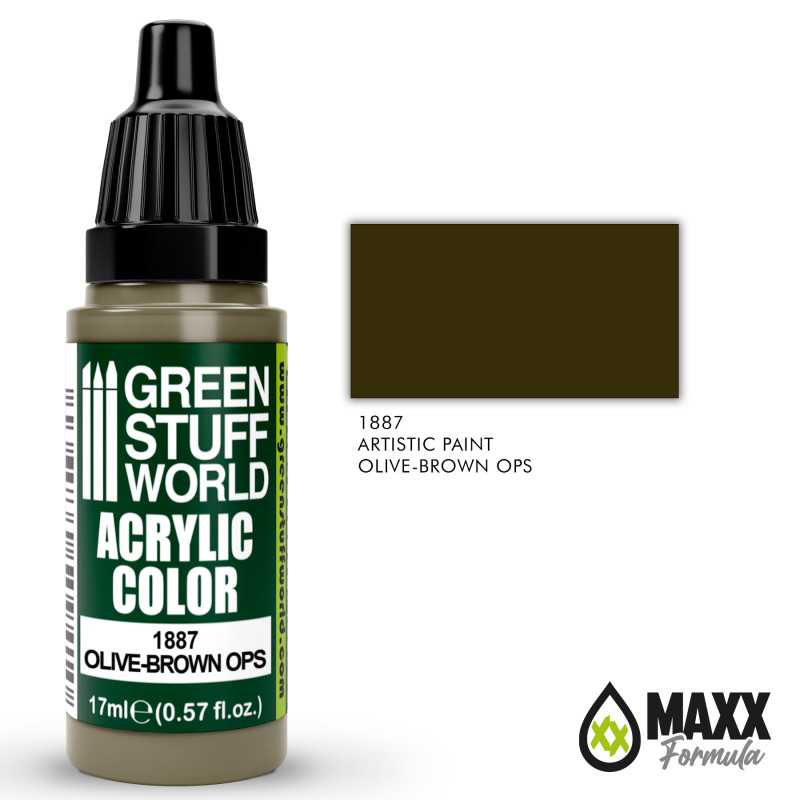GREEN STUFF WORLD Acrylic Color - Olive-Brown Ops 17ml