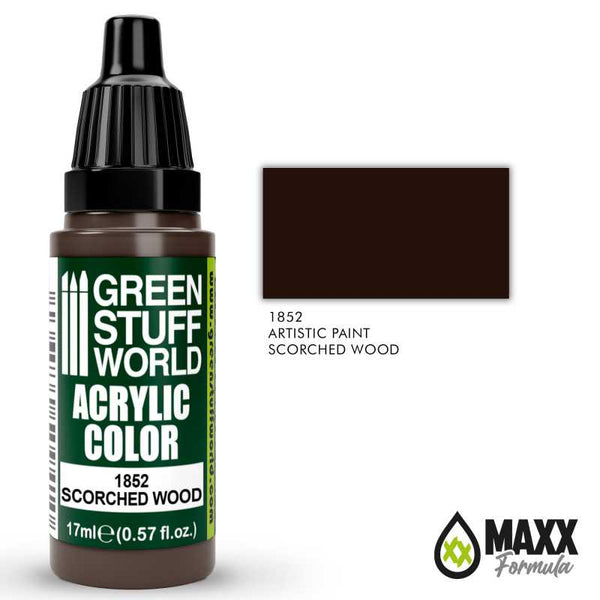 GREEN STUFF WORLD Acrylic Color - Scorched Wood 17ml