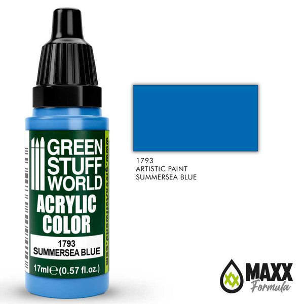 GREEN STUFF WORLD Acrylic Color - Summersea Blue 17ml