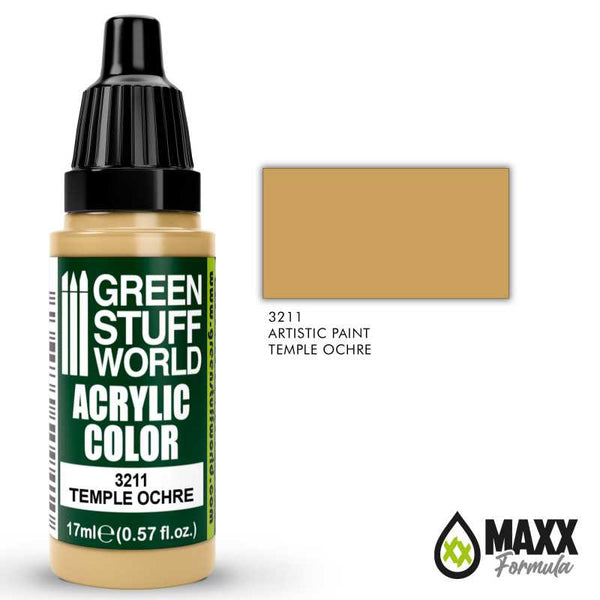 GREEN STUFF WORLD Acrylic Color - Temple Ochre 17ml