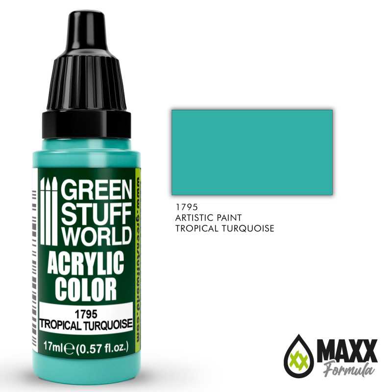 GREEN STUFF WORLD Acrylic Color - Tropical Turquoise 17ml