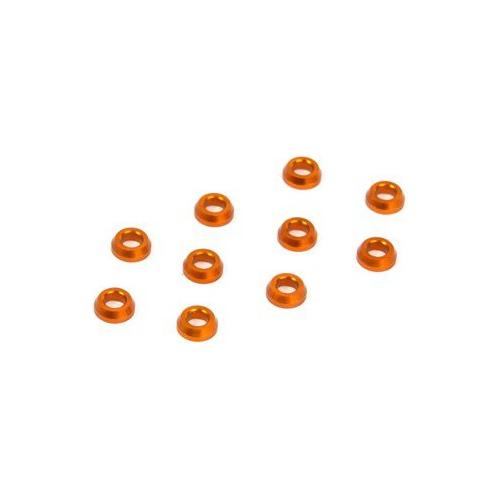 XRAY Aluminium Conical Shim 3x6.2.0mm - Orange (10)