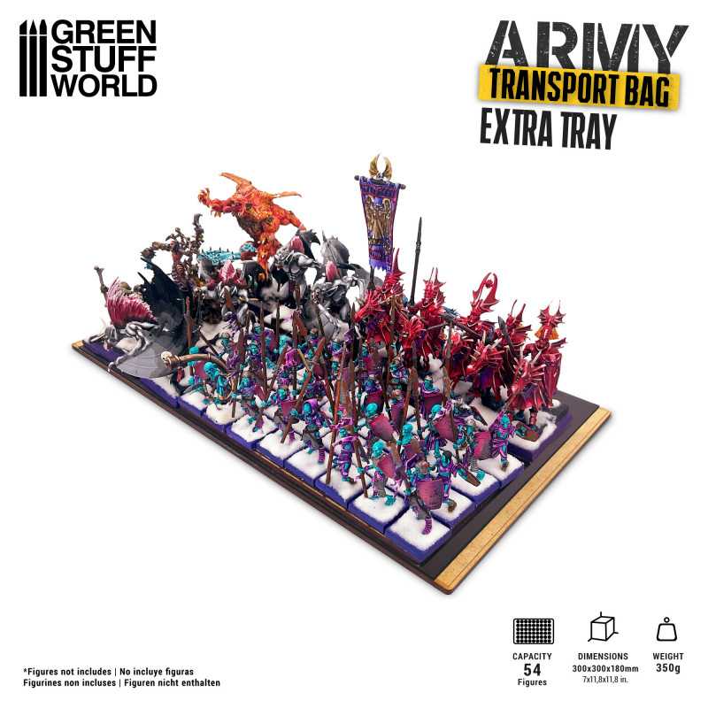 GREEN STUFF WORLD Army Transport Bag - Extra Tray