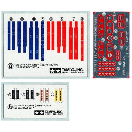 TAMIYA 1/20 Seat Belt Set A