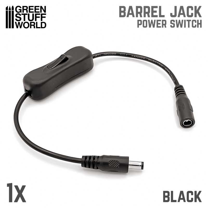 GREEN STUFF WORLD Barrel Jack Power Switch - Black