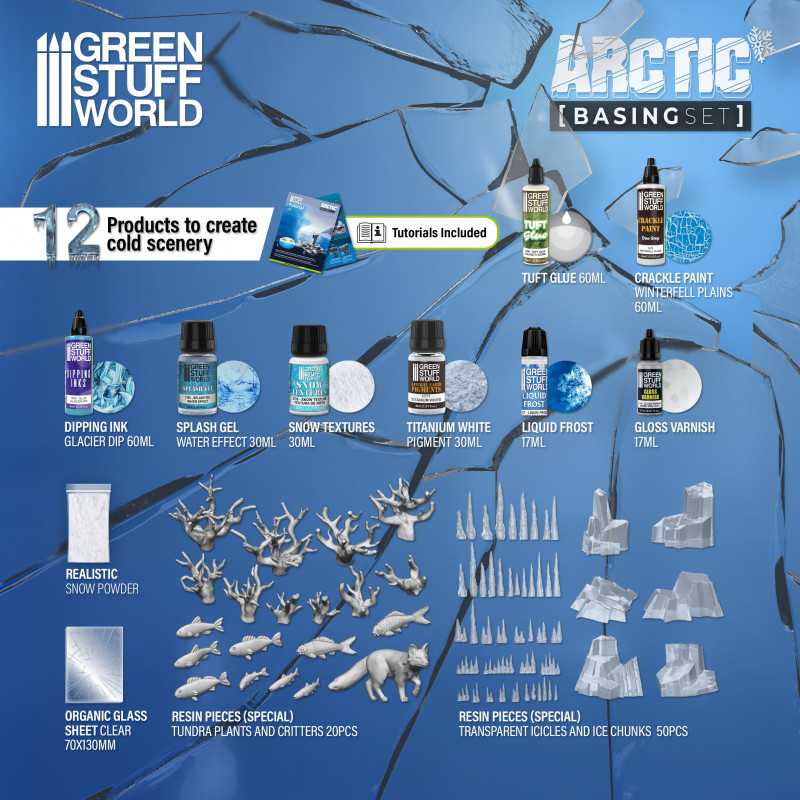 GREEN STUFF WORLD Basing Sets - Arctic