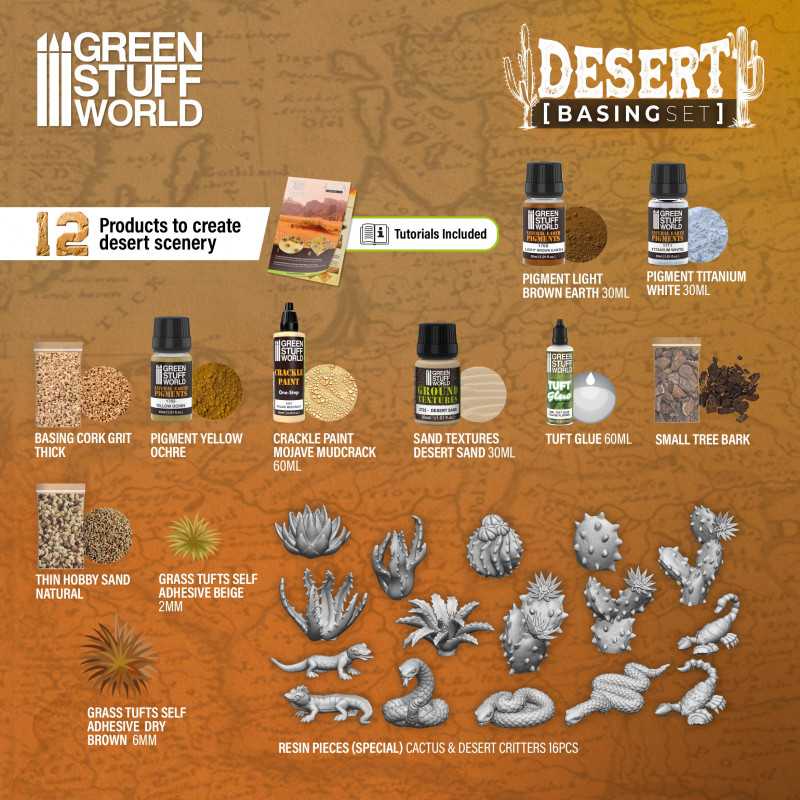 GREEN STUFF WORLD Basing Sets - Desert