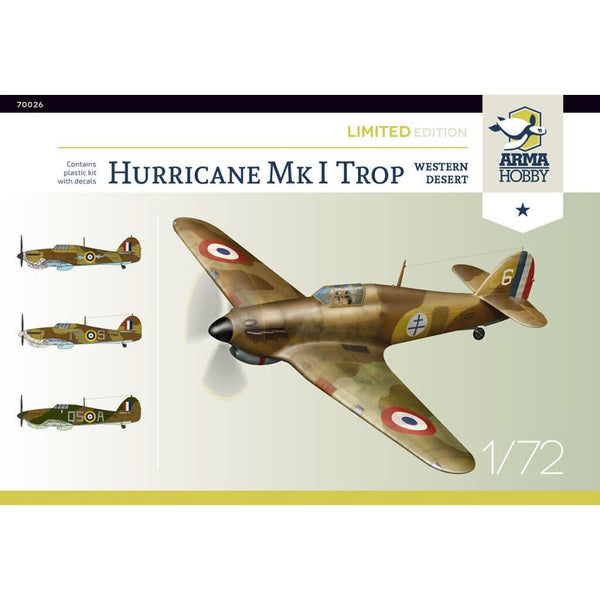 ARMA HOBBY 1/72 Hurricane Mk.I Trop Western Desert Limited Edition *Aust Decals*
