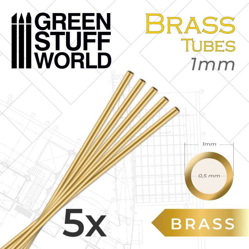 GREEN STUFF WORLD Brass Tubes 1mm