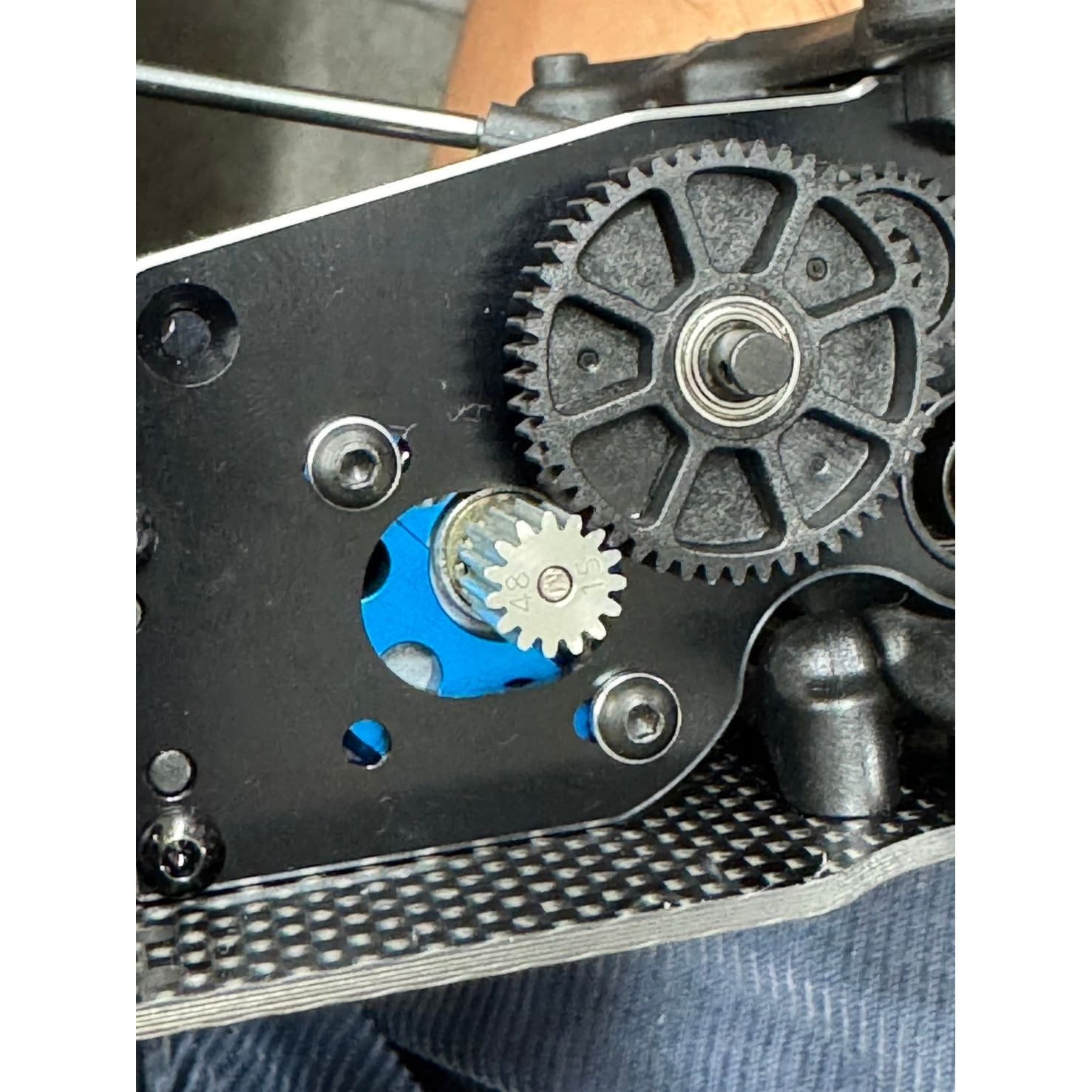 PINE BEACH Hard-Coated Pinion Gear 48 Pitch 15-Tooth for 380 Motor (Set of 2)