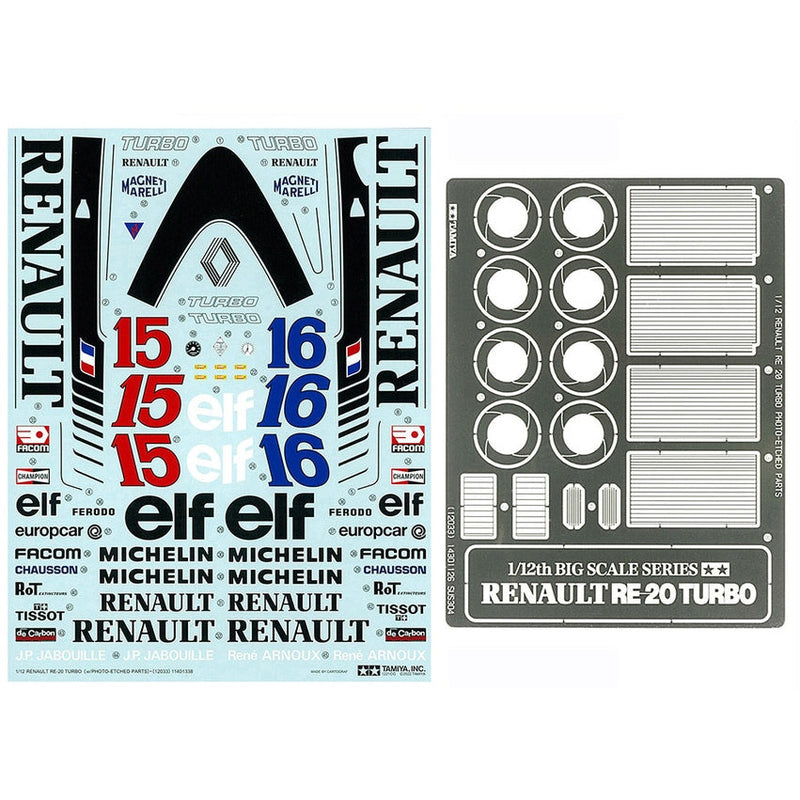 TAMIYA 1/12 Renault Re-20 Turbo with Photo-Etched Parts