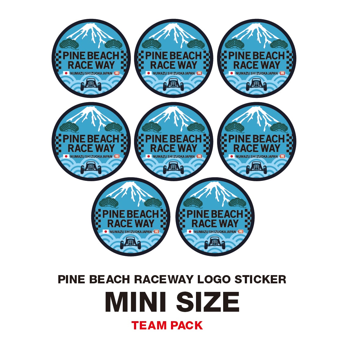 Pine Beach Raceway Logo Sticker MINI [Team Pack]