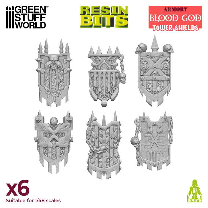 GREEN STUFF WORLD Chaos Chosen Tower Shields