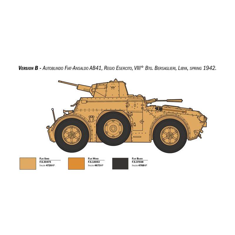 ITALERI 1/35 AB 41 with Bersaglieri Italian Infantry