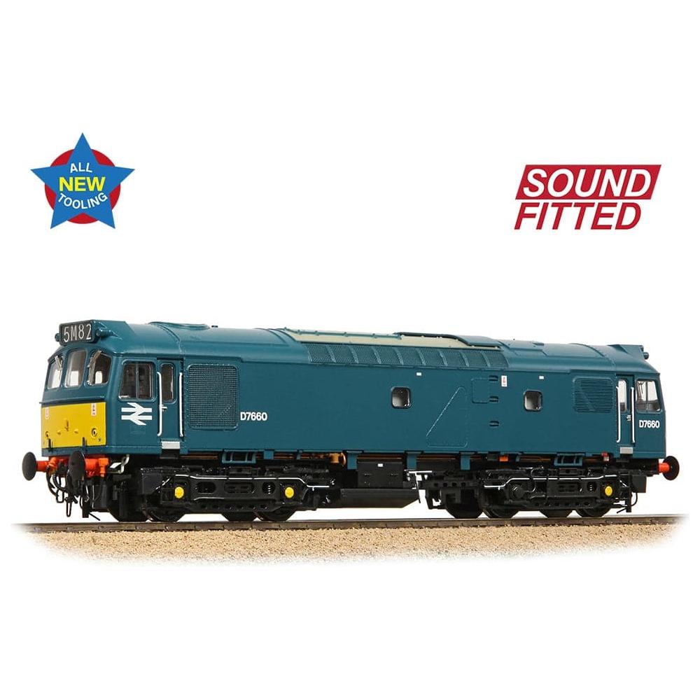 BRANCHLINE Class 25/3 D7660 BR Blue (Small Yellow Panels)
